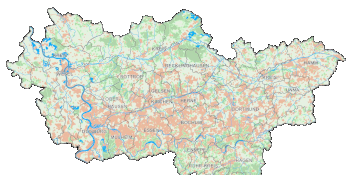 Ausschnitt Landkarte NRW