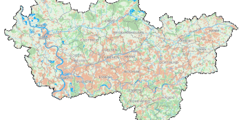 Ausschnitt Landkarte NRW