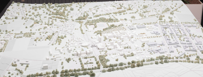 Modell der TU Dortmund Ein Architektur-Modell des Campus der TU Dortmund.